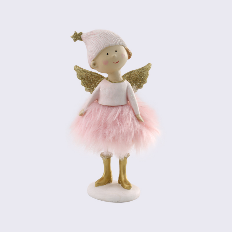 粉色梦幻童话可爱精灵树脂天使小饰品